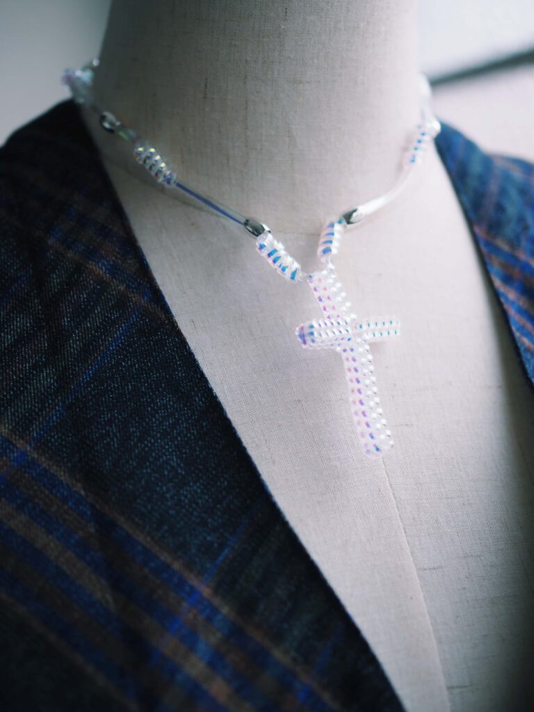 MASU / PEARL TAPE ROSARY NECKLACE / 13,200 yen taxincluded